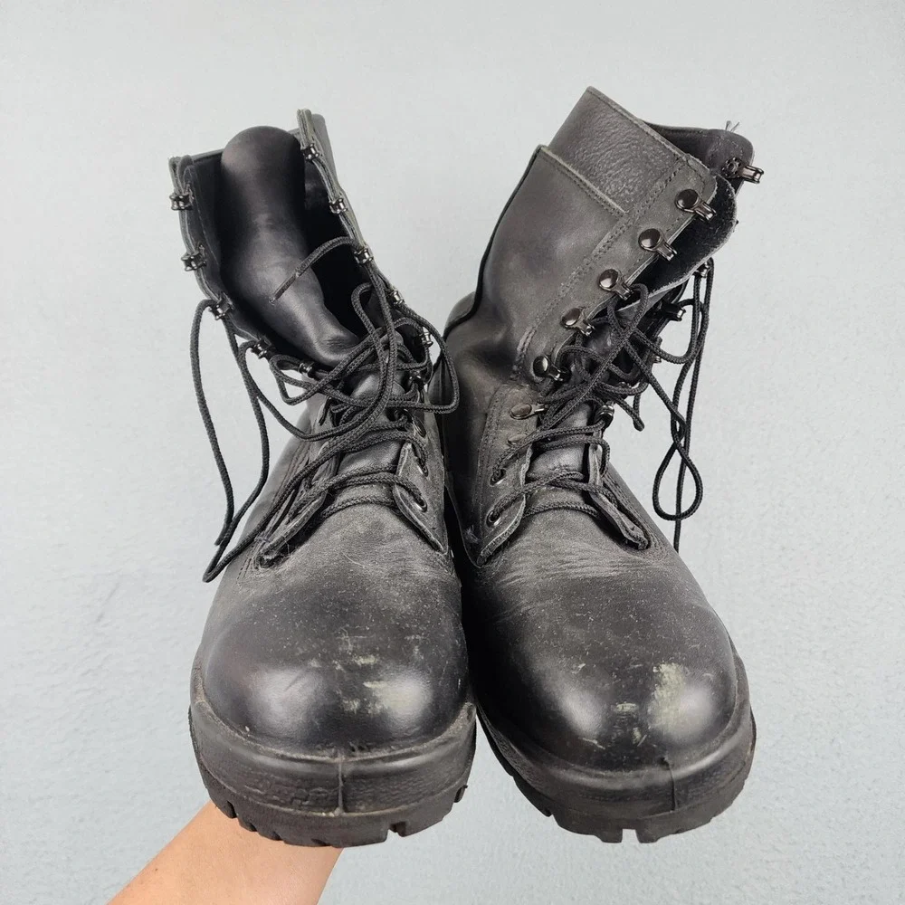 Belleville 360ST Boots Mens Size 9 M Black Leather Steel Toe Vibram Combat Work